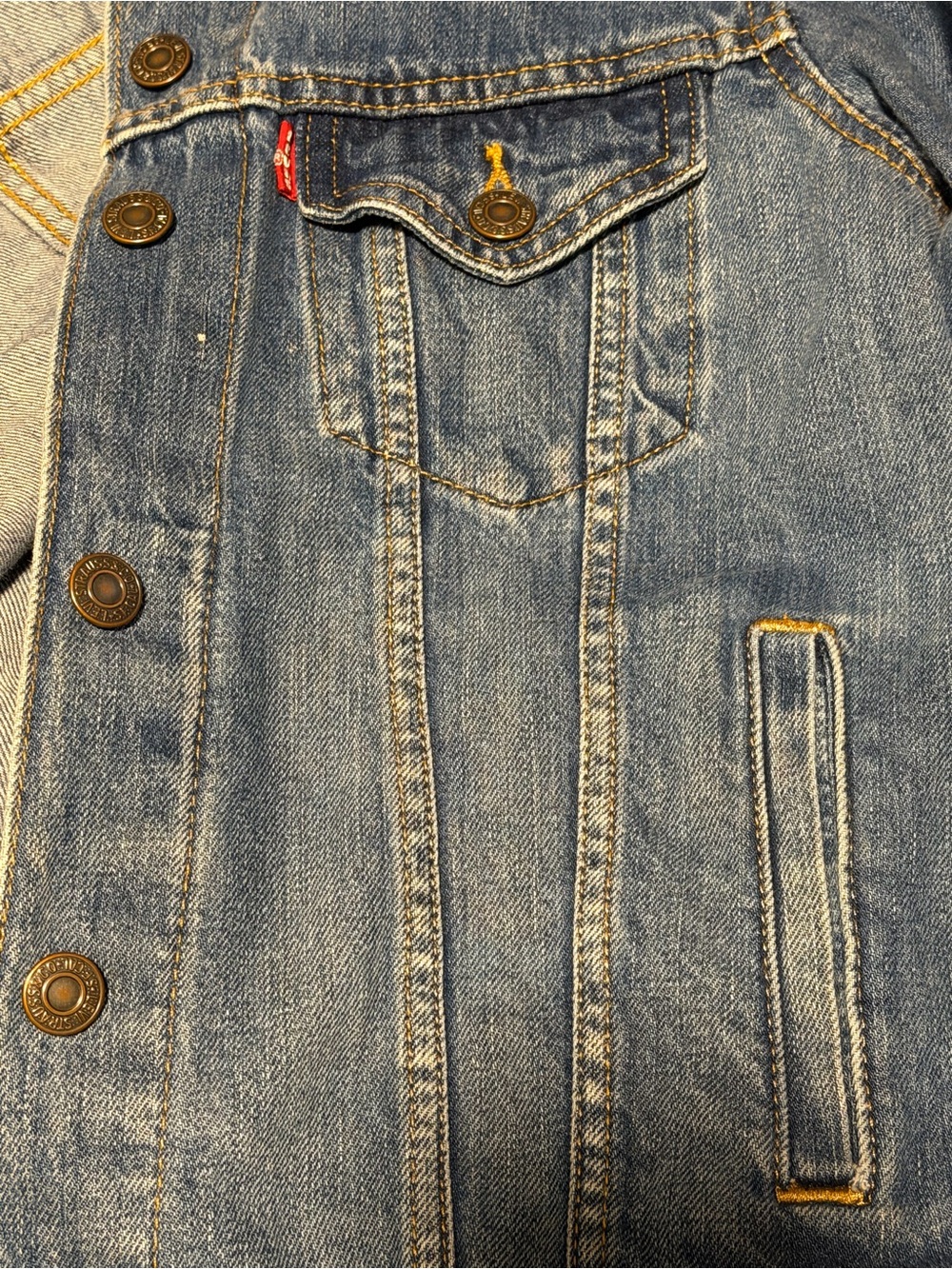 Levi's W Small Short Blue Denim Trucker Style Jean Jacket - Picture 6 of 11